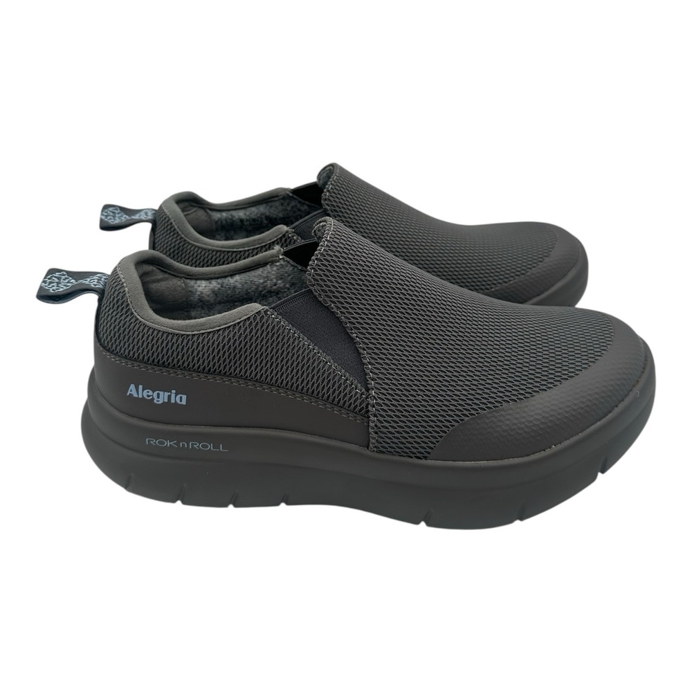 Alegria Rok n‎ Roll Shift Lead Shoes Womens EU 37 US 7-7.5 Grey Mesh Slip On